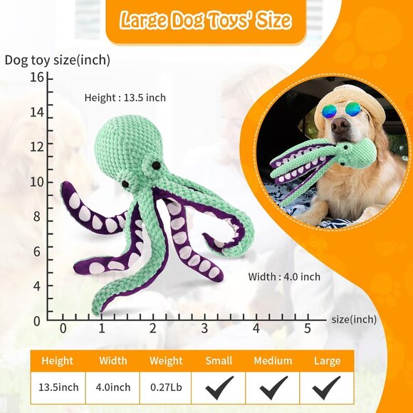 Large Squeaky Dog Toys- Plush Dog Toys with Soft Fabric for Small, Medium, and L - Picture 5 of 8